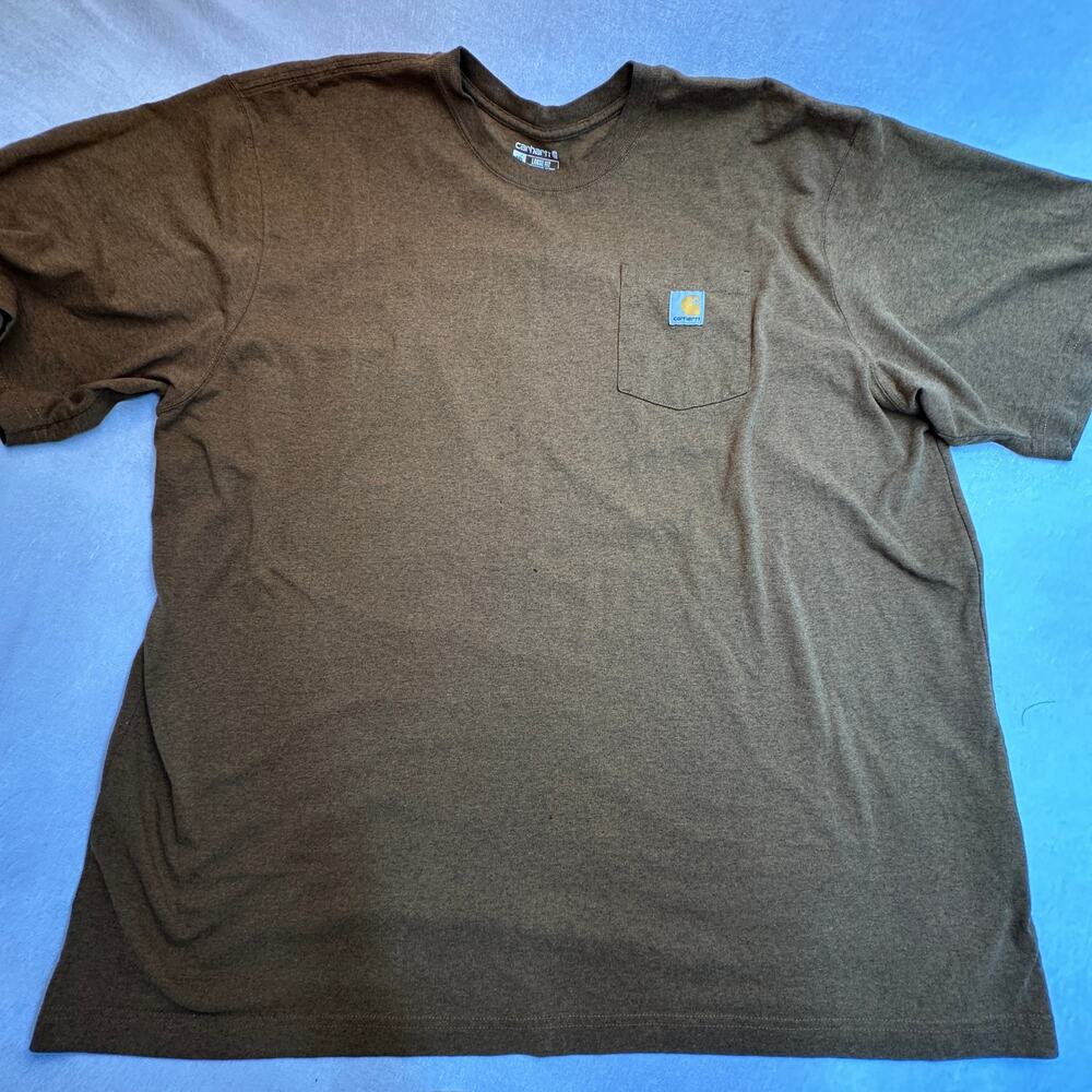 Carhartt Men's 3XL Loose Fit Heathered Bronze Brown Workwear Pocket T-Shirt